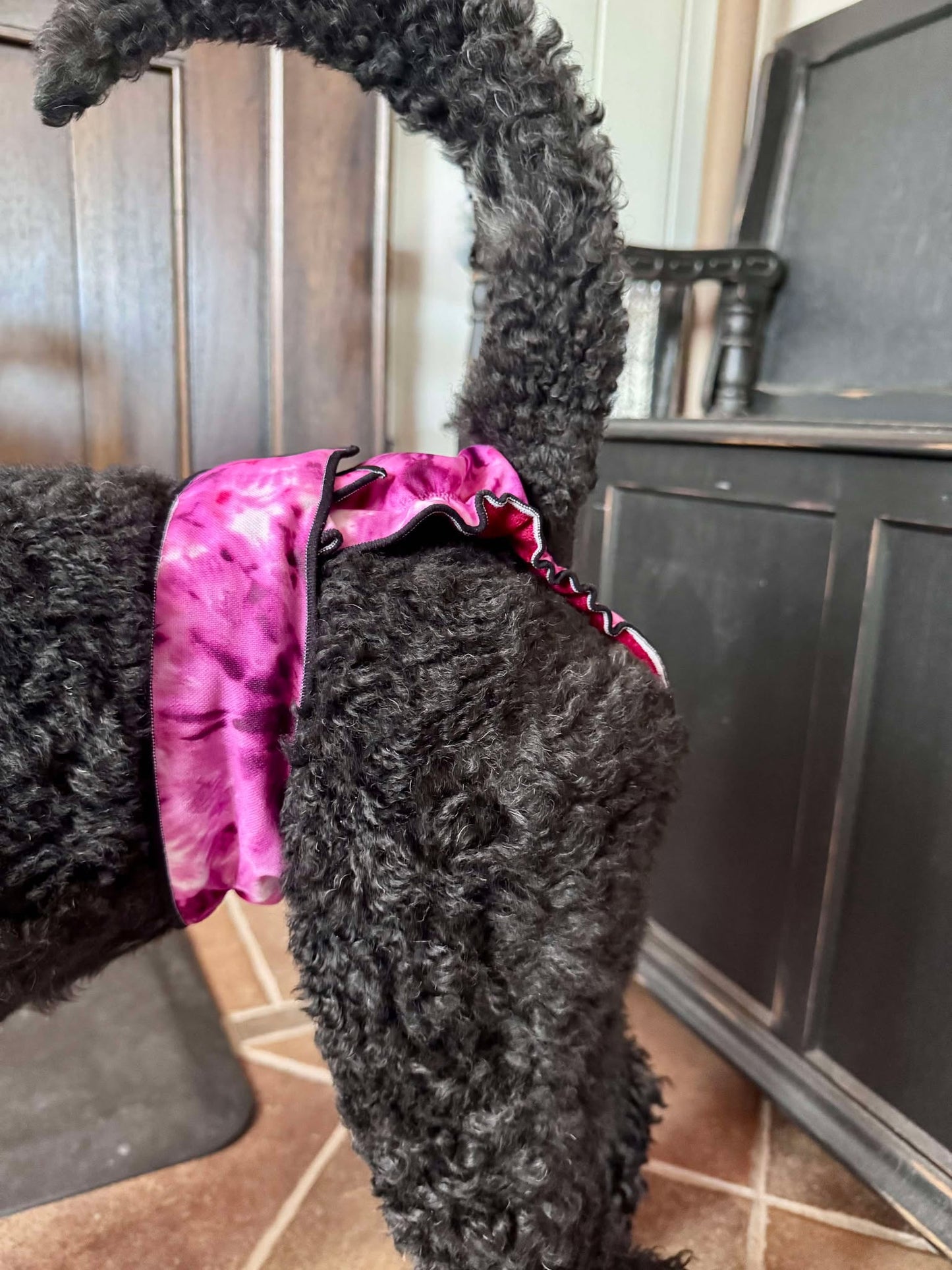 High-Cut Dog Diaper Britches | Purple Tie Dye Print