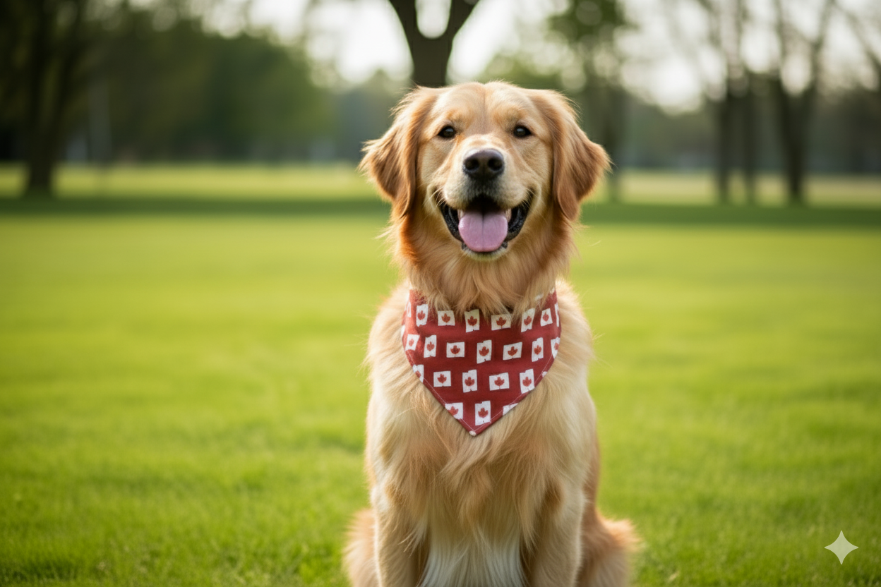 Waterproof Dog Bandana - Reversible & Snap-On | Handmade Canada