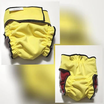 Female Dog Diaper Britches - With Tail Opening-Lemon