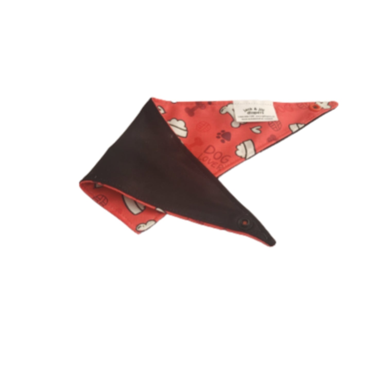 Dog Bandana- Waterproof Red Bones/Black
