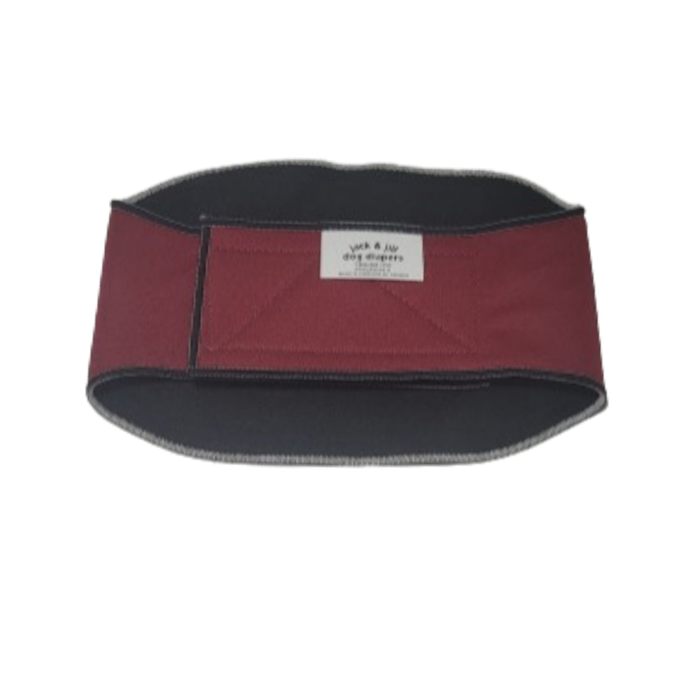 Male Dog Belly Band Wrap - Burgundy Style #2 - Jack & Jill Dog Diapers