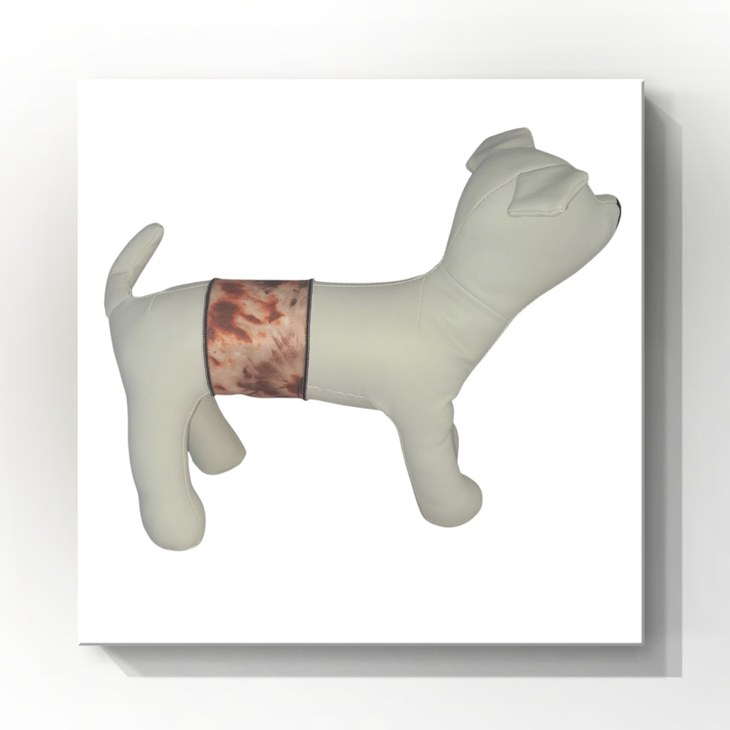 Male Dog Belly Band Wrap | Brown Tie Dye Print |Style 1