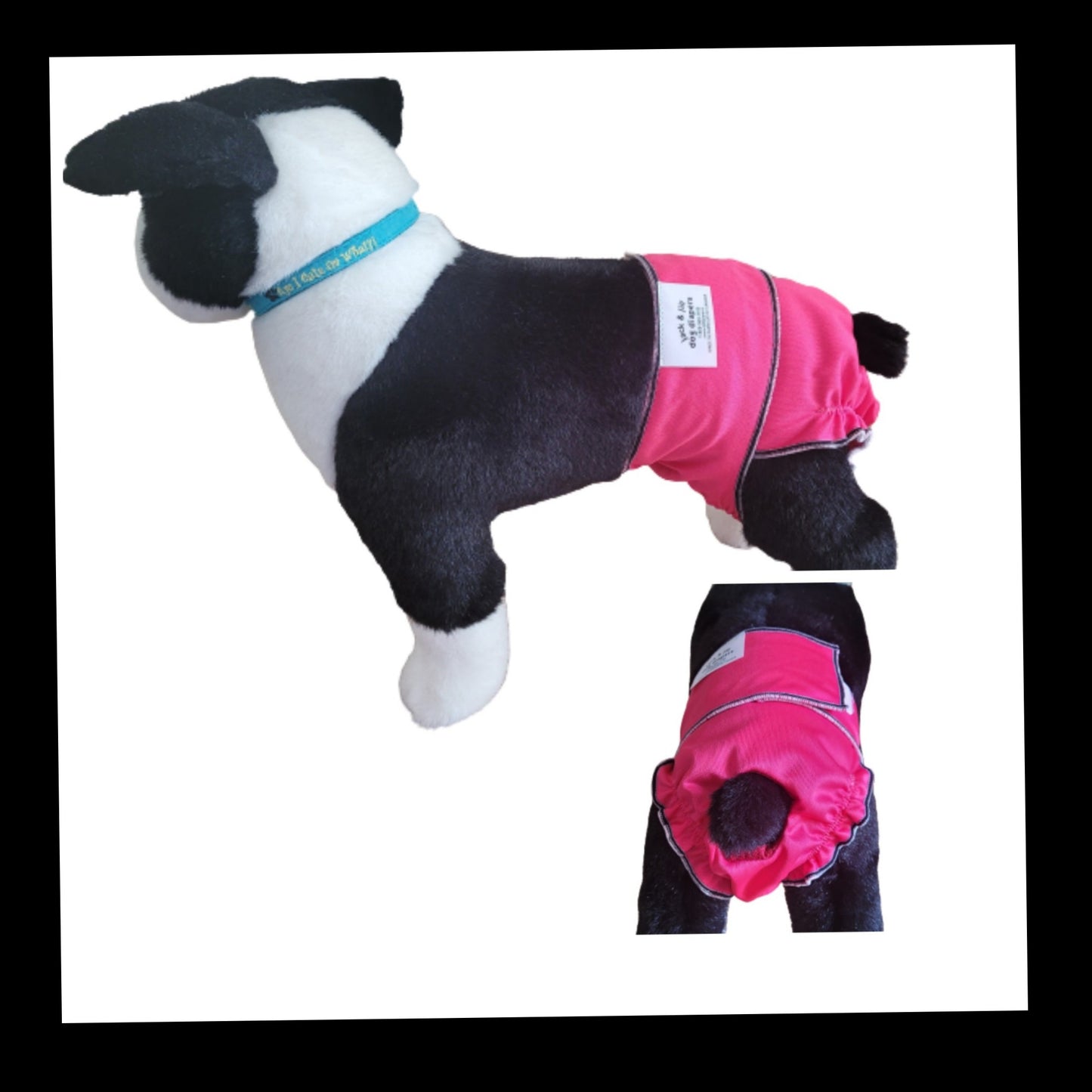 Female Dog Diaper Britches - With Tail Opening-Pink - Jack & Jill Dog Diapers