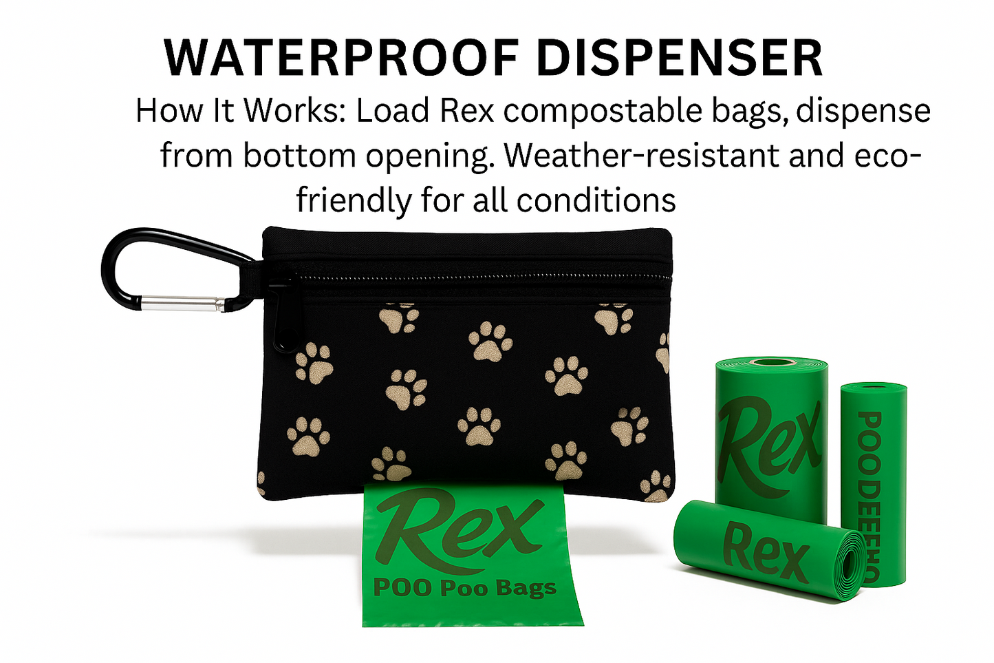 Poo Bag Pouches | Paw Print
