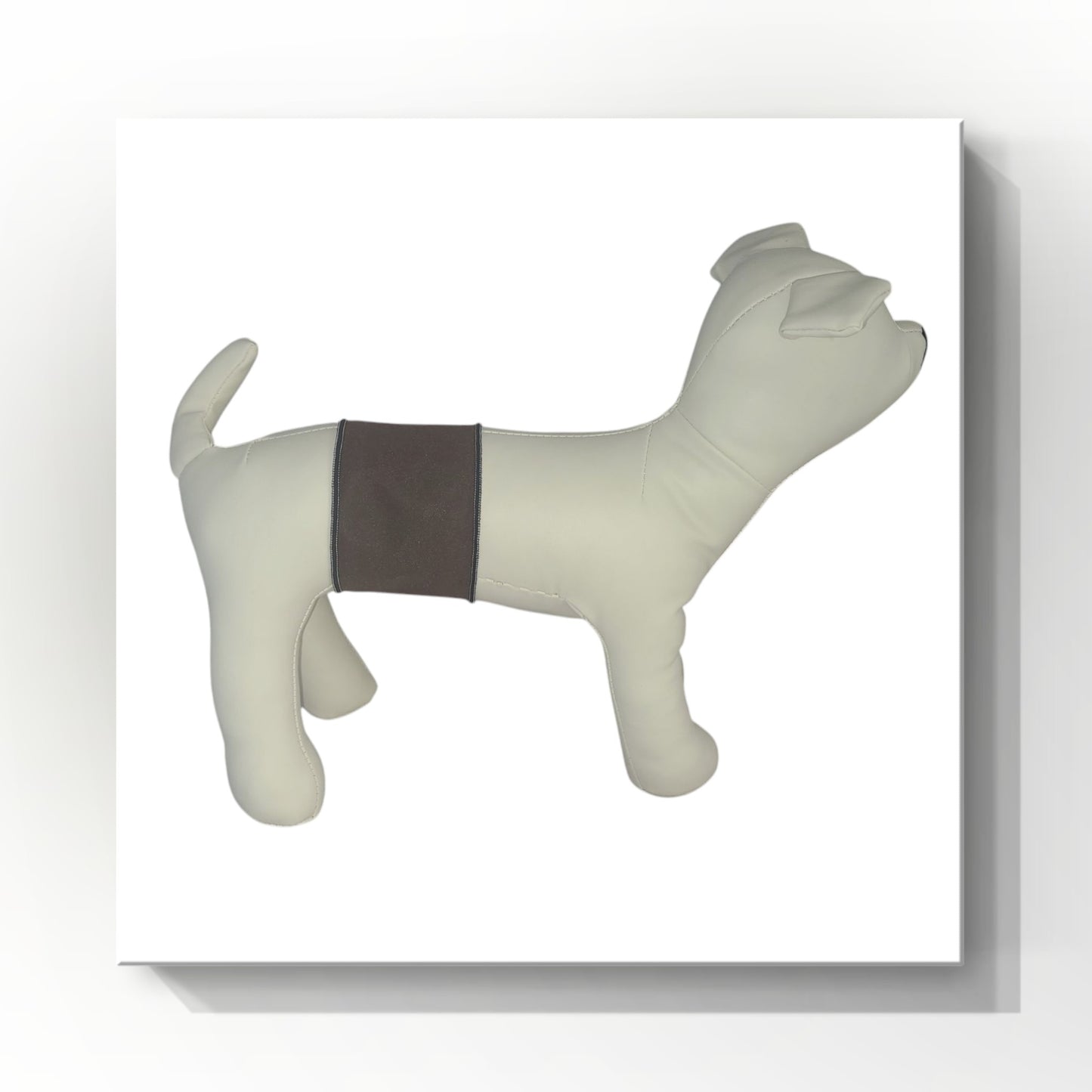 Male Dog Belly Band Wrap | Chocolate Brown Print | Style 1