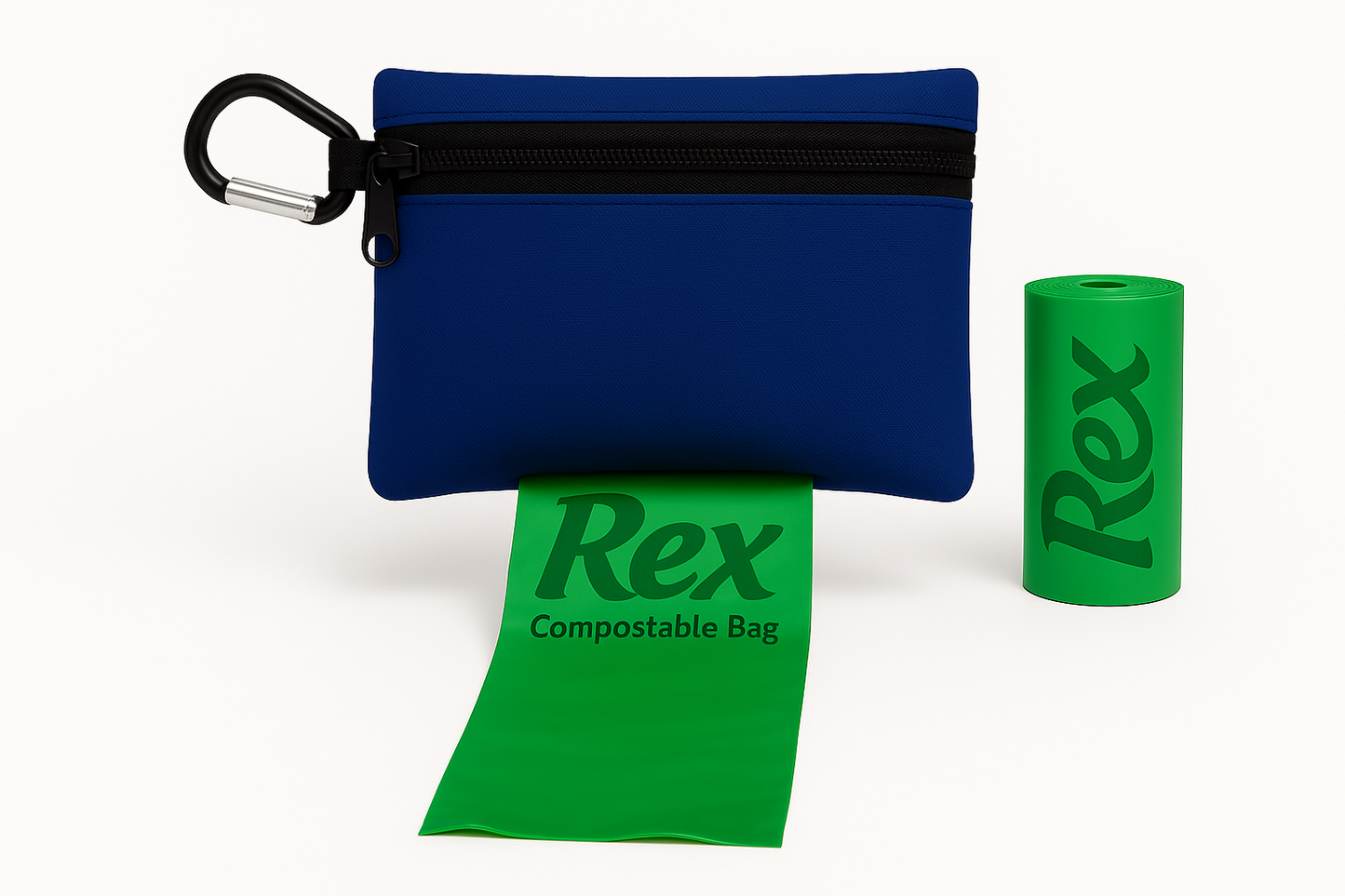 Poo Bag Pouches | Royal Blue Print