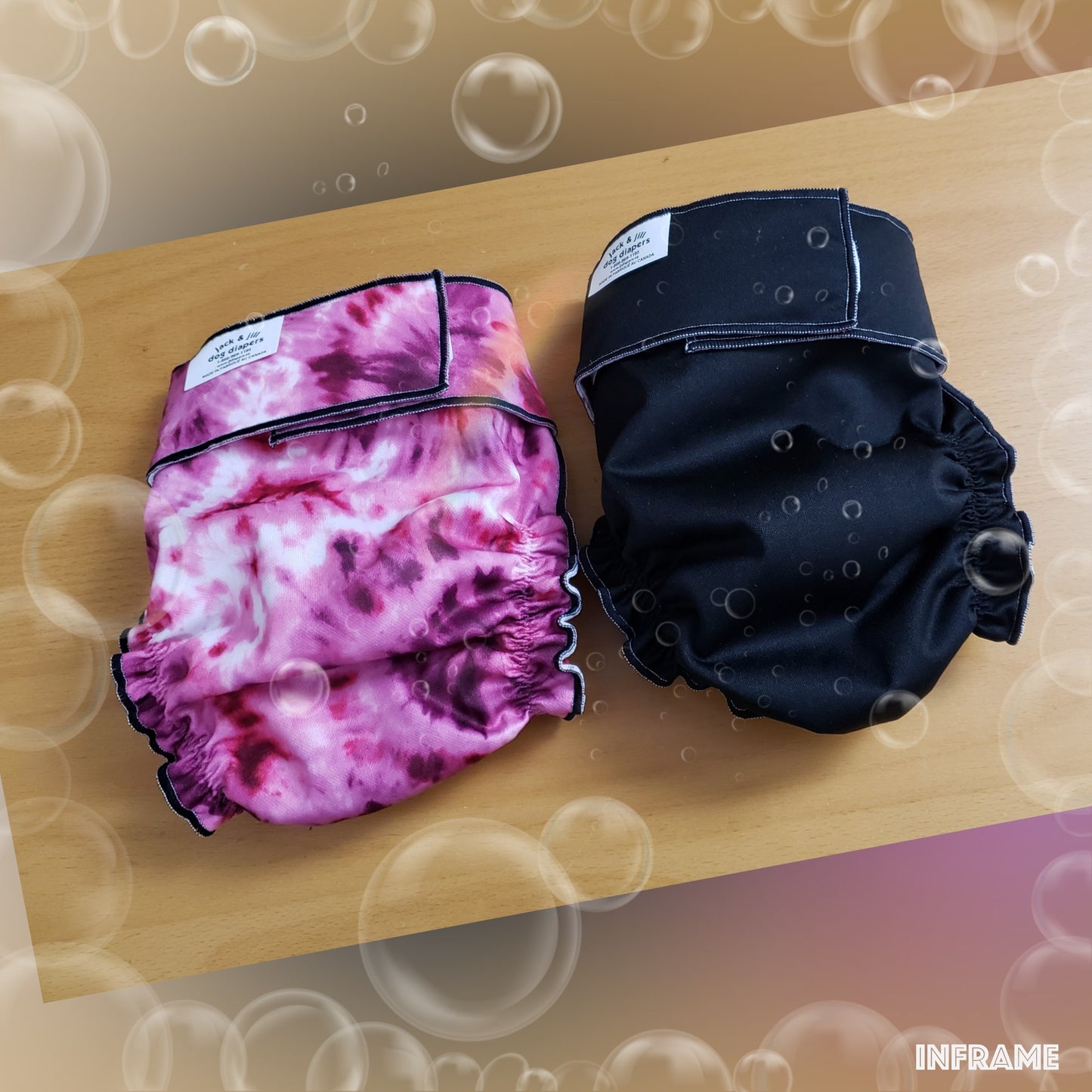 Female Dog Diaper - Britches - Without Tail Opening - Purple Tie Dye - Jack & Jill Dog Diapers