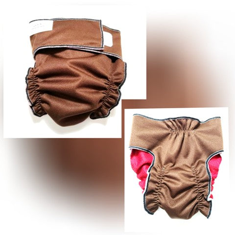 Female Dog Diaper - Britches - Without Tail Opening – Chocolate Brown - Jack & Jill Dog Diapers
