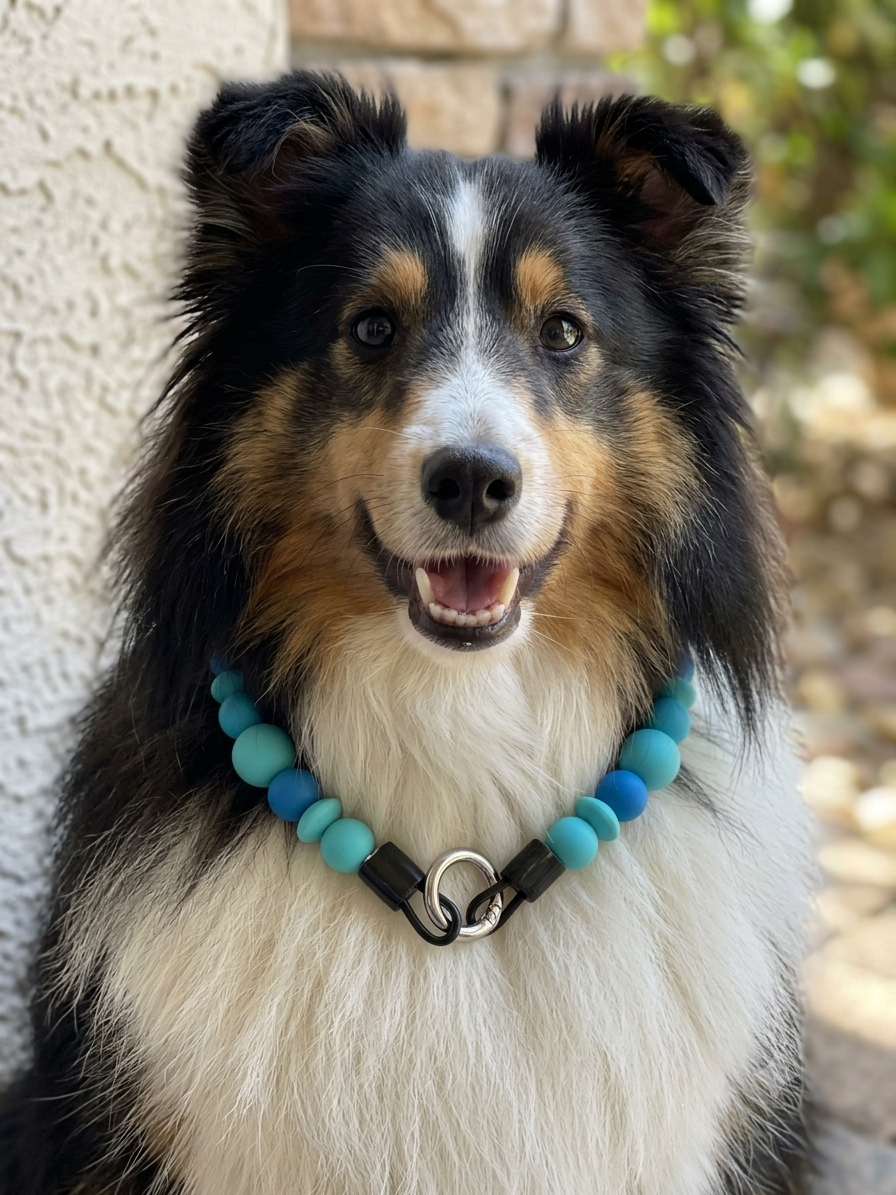 Silicone Beaded Dog Collar - Handmade in Canada