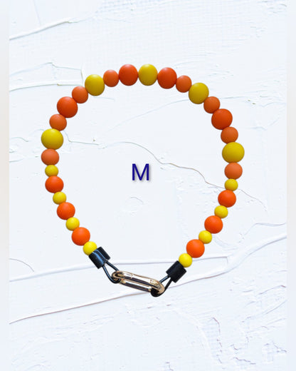 Silicone Beaded Dog Collar - Handmade in Canada