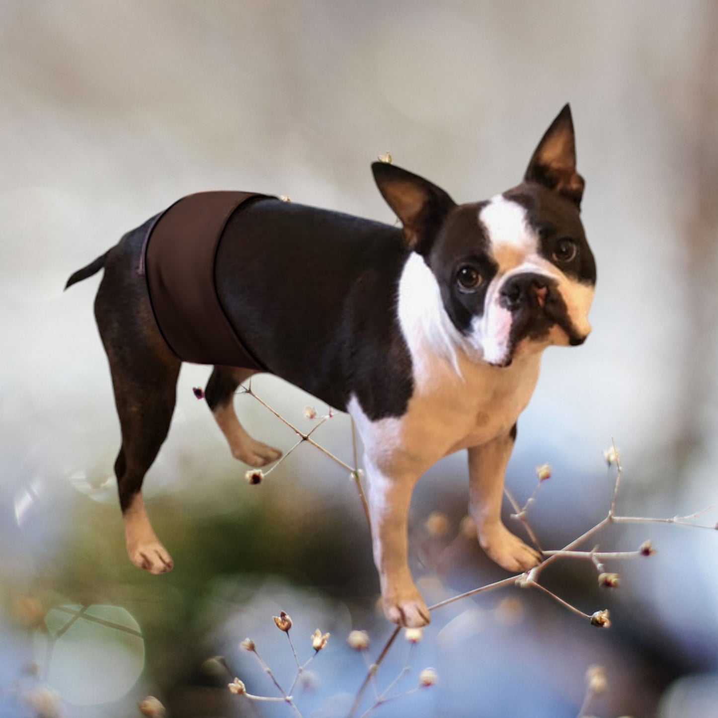 Male Dog Belly Band Wrap - Chocolate Brown Style #1 - Jack & Jill Dog Diapers