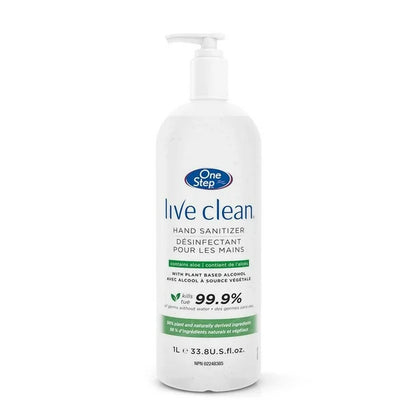 Live Clean hand sanitizer gel used to fill the 2oz bottle included with holder