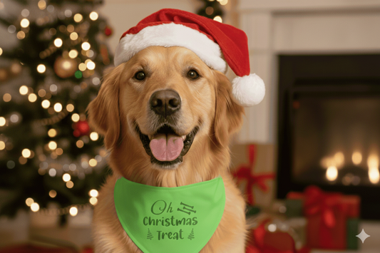 Reversible Snap-On Dog Bandana - Christmas Collection