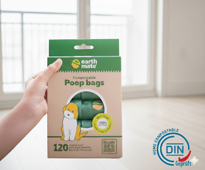 Compostable Dog Poop Bags - 120 Count (10 Rolls)