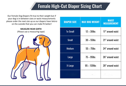 High-Cut Dog Diaper Britches | Pink Print