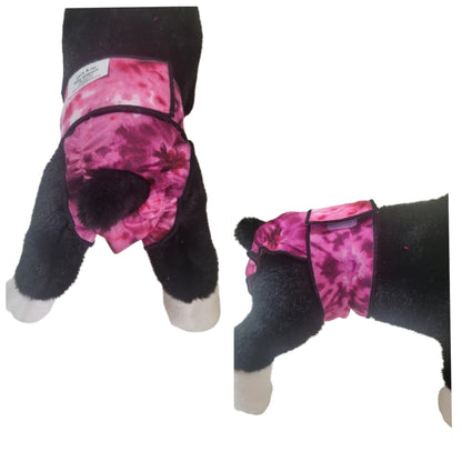 High-Cut Diaper-Britches- Purple Tie Dye - Jack & Jill Dog Diapers