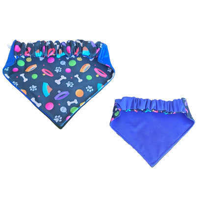 Dog Bandana Scrunchie - Playful Dog Print