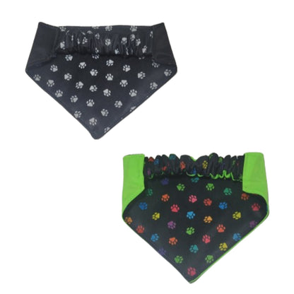 Dog Bandana  Scrunchie - Paw Prints