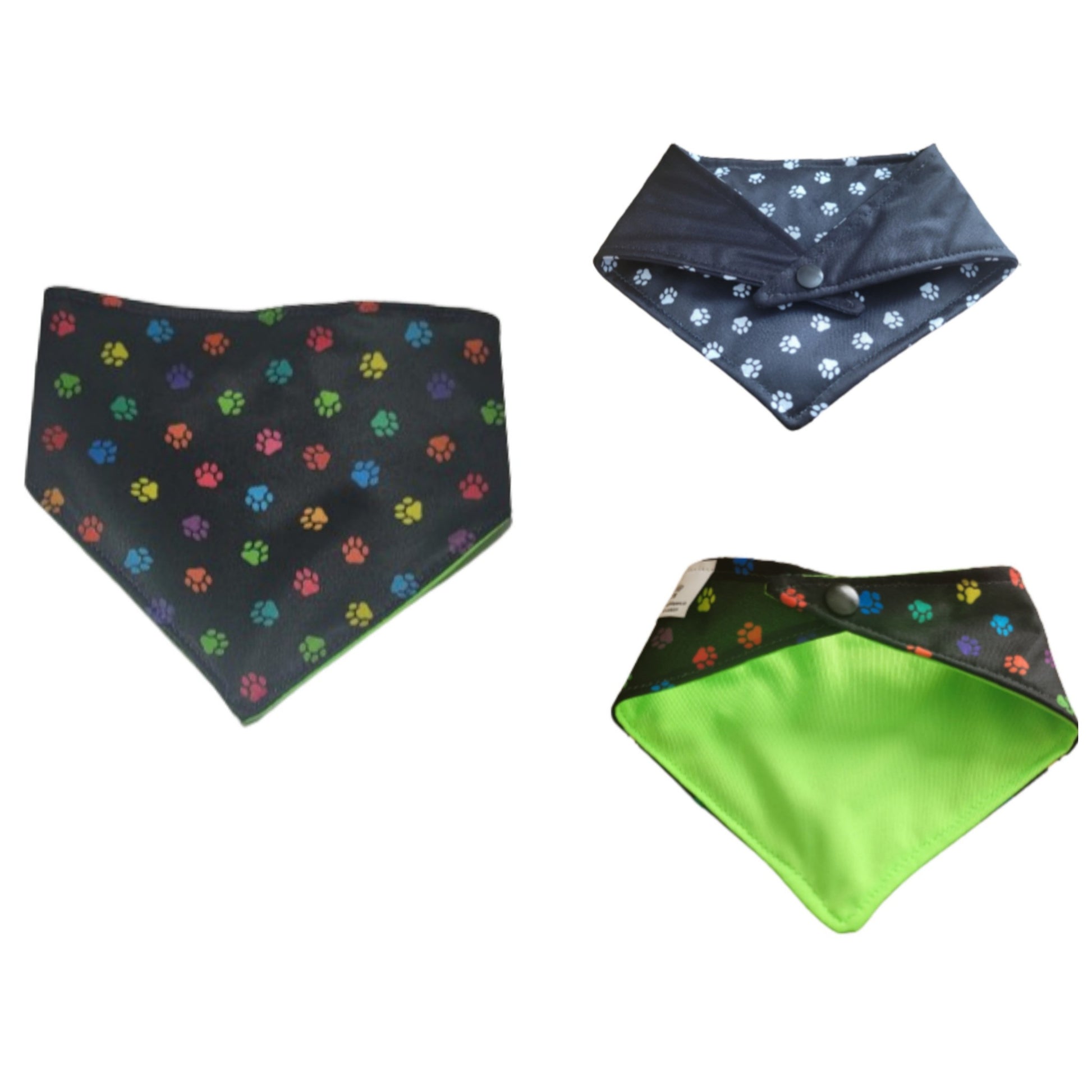 Dog Bandana Snap On- Paw Prints - Jack & Jill Dog Diapers