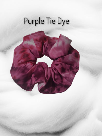 Hair Scrunchie - Violet-Purple Tie Dye