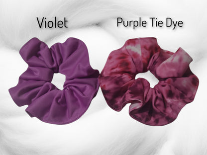 Hair Scrunchie - Violet-Purple Tie Dye