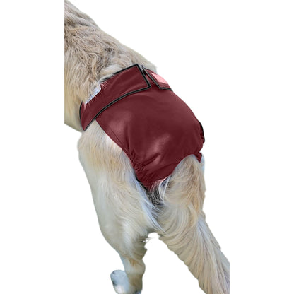 Female Dog Diaper | Britches | With Tail Opening |Burgundy Print