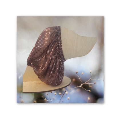 Dog Snood - Sequins Brown