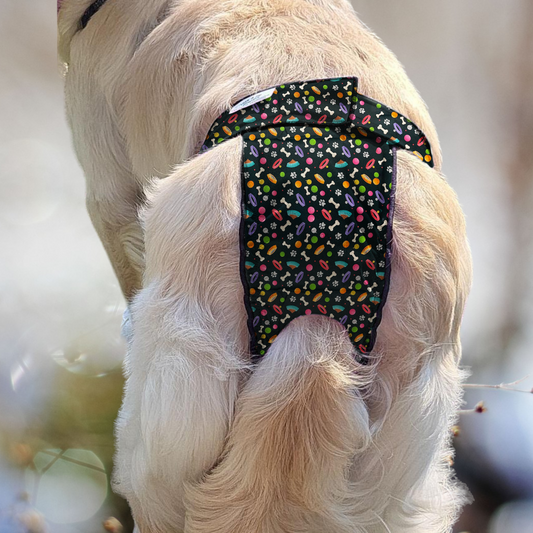 High-Cut Diaper-Britches-Playful Dog Print