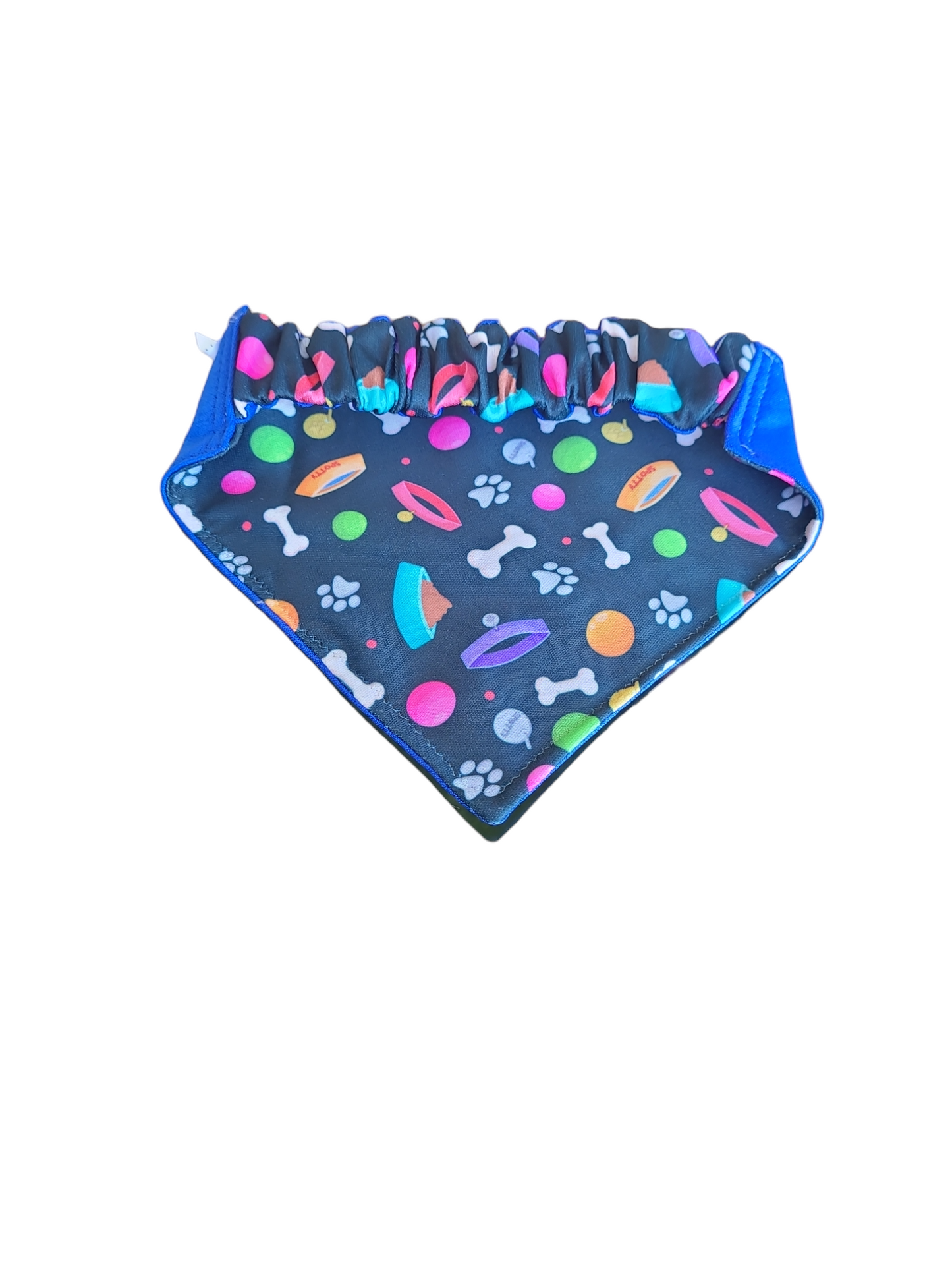 Dog Bandana Scrunchie - Playful Dog Print