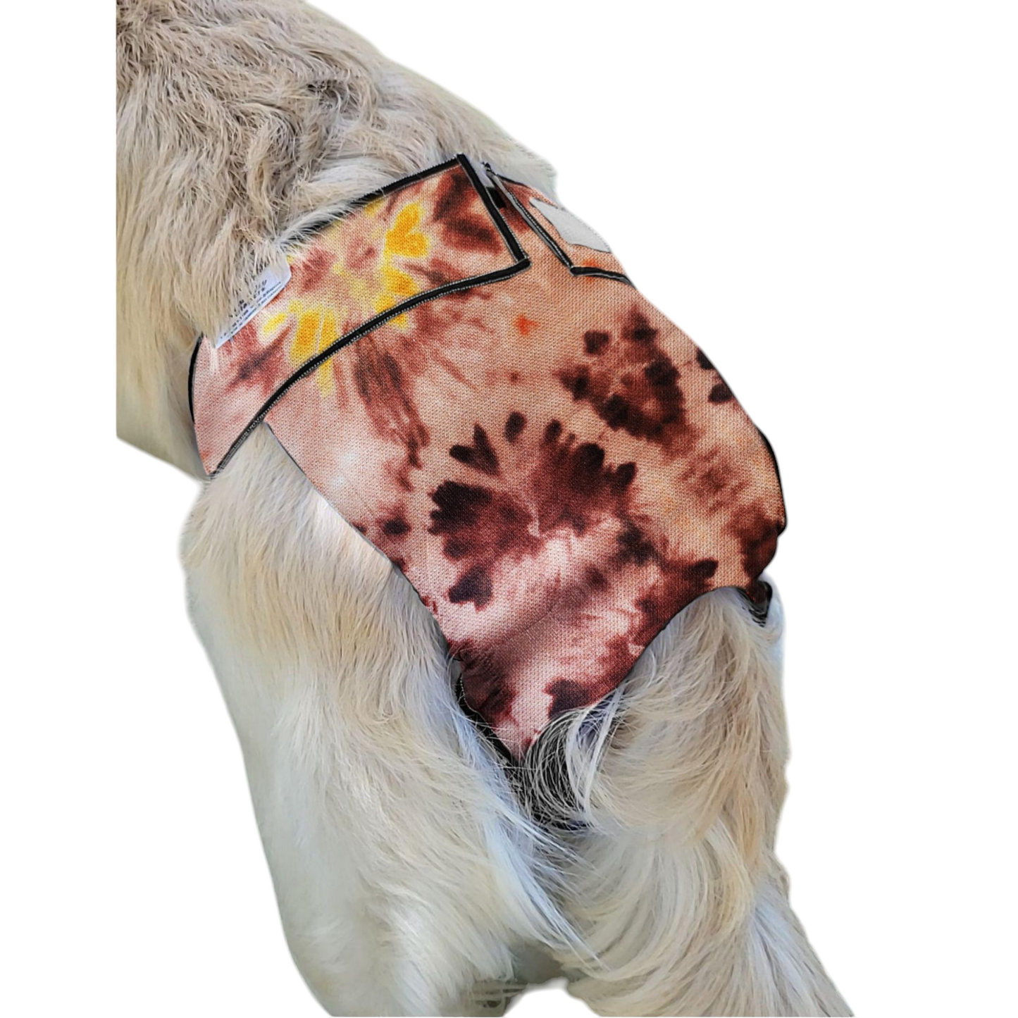 Female Dog Diaper | Britches | With Tail Opening |Brown Tie Dye Print