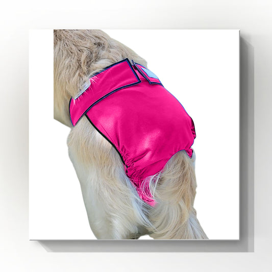 Female Dog Diaper | Britches | With Tail Opening | Pink Print