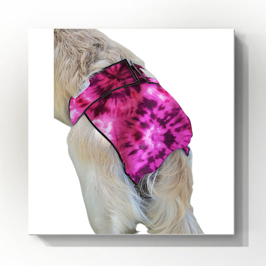 Female Dog Diaper | Britches | With Tail Opening | Purple Tie Dye Print