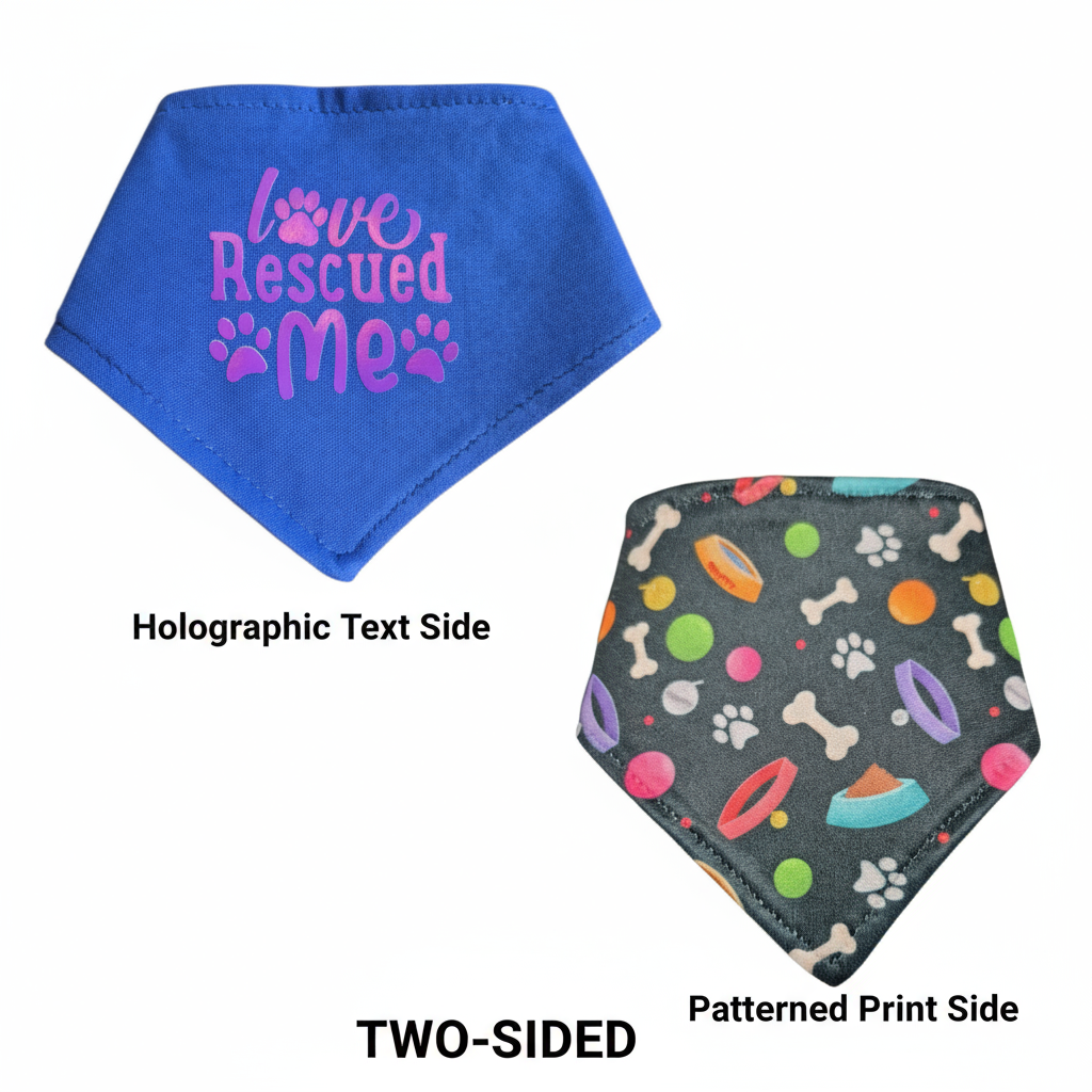 Blue love Rescued me two-sided banner