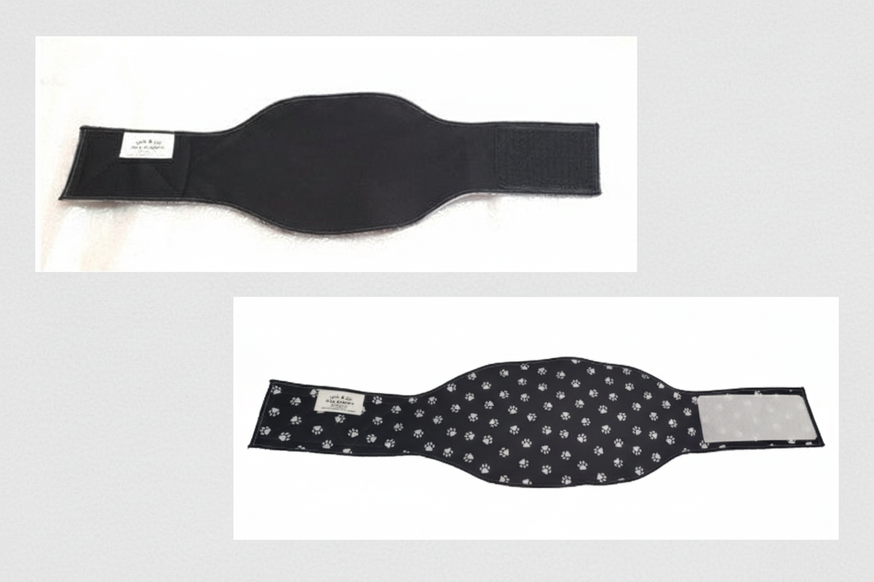 Collection Banner - Black and White Paws Belly Bands