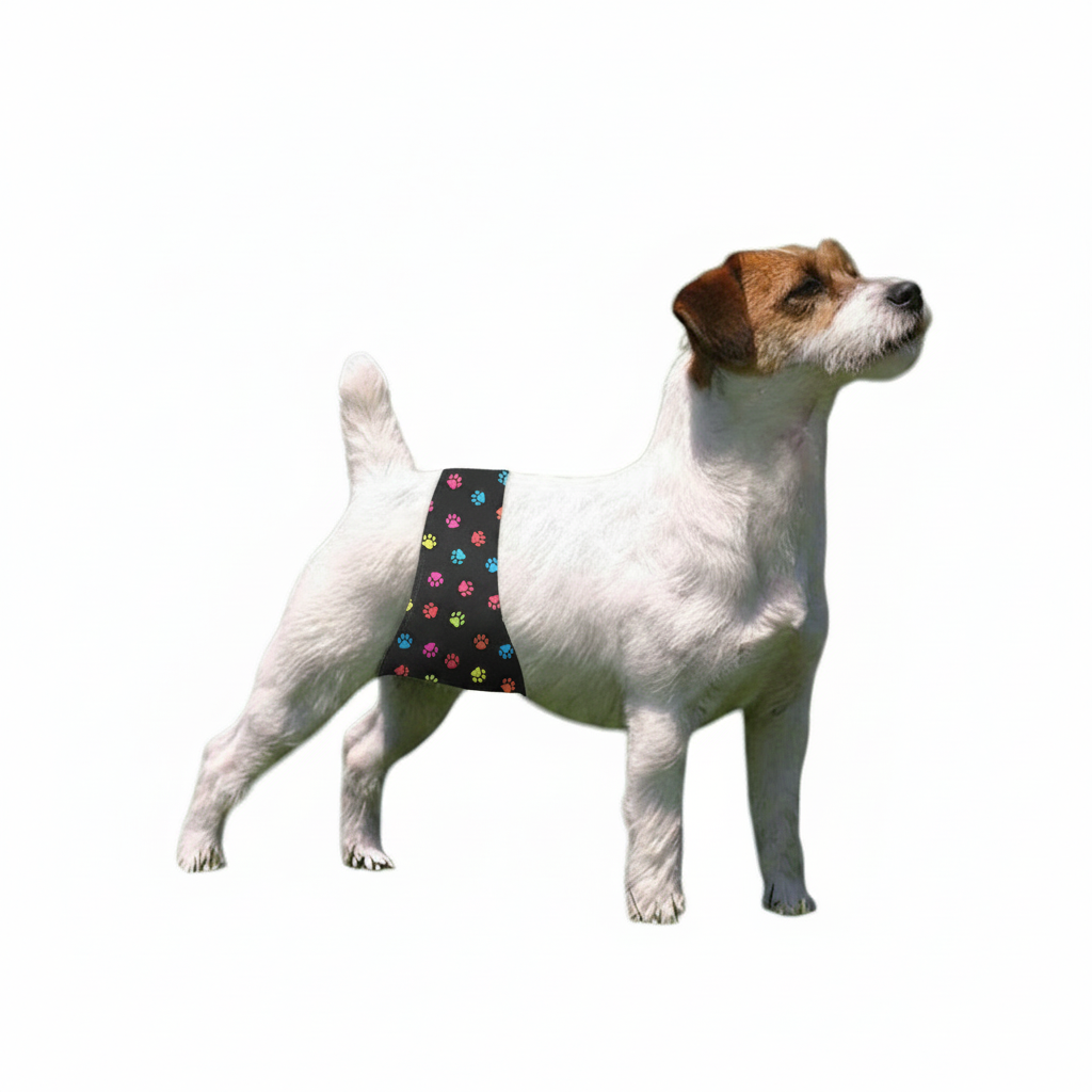 Multi paws male dog belly band wrap washable and reusable