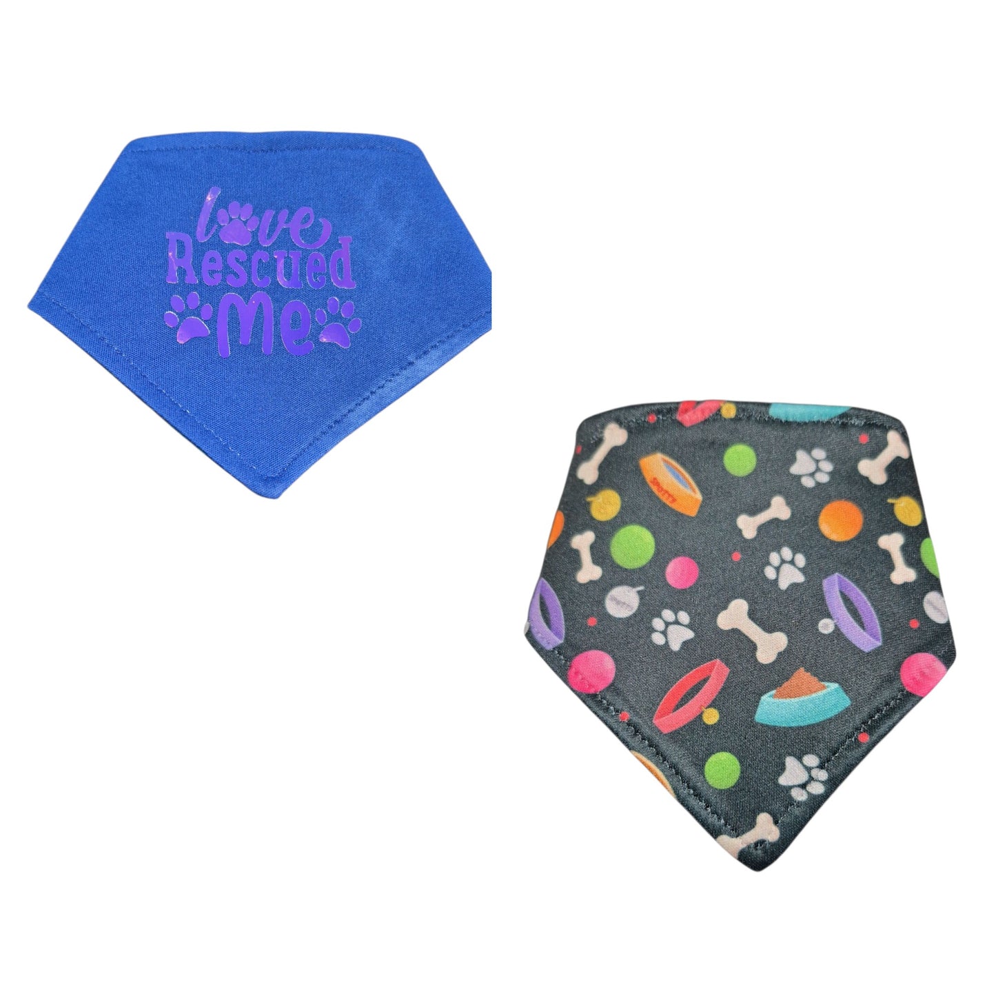 Dog Bandanas with Sayings - Snap-On & Reversible