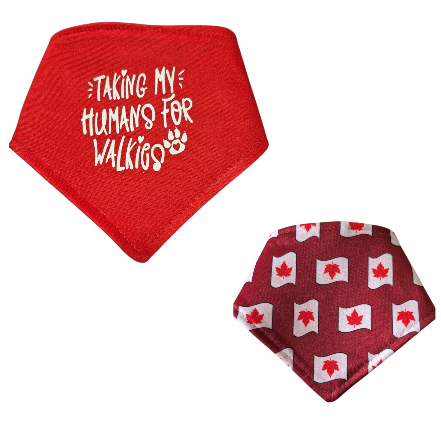 Dog Bandanas with Sayings - Snap-On & Reversible