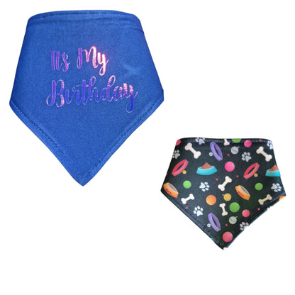 Dog Bandanas with Sayings - Snap-On & Reversible