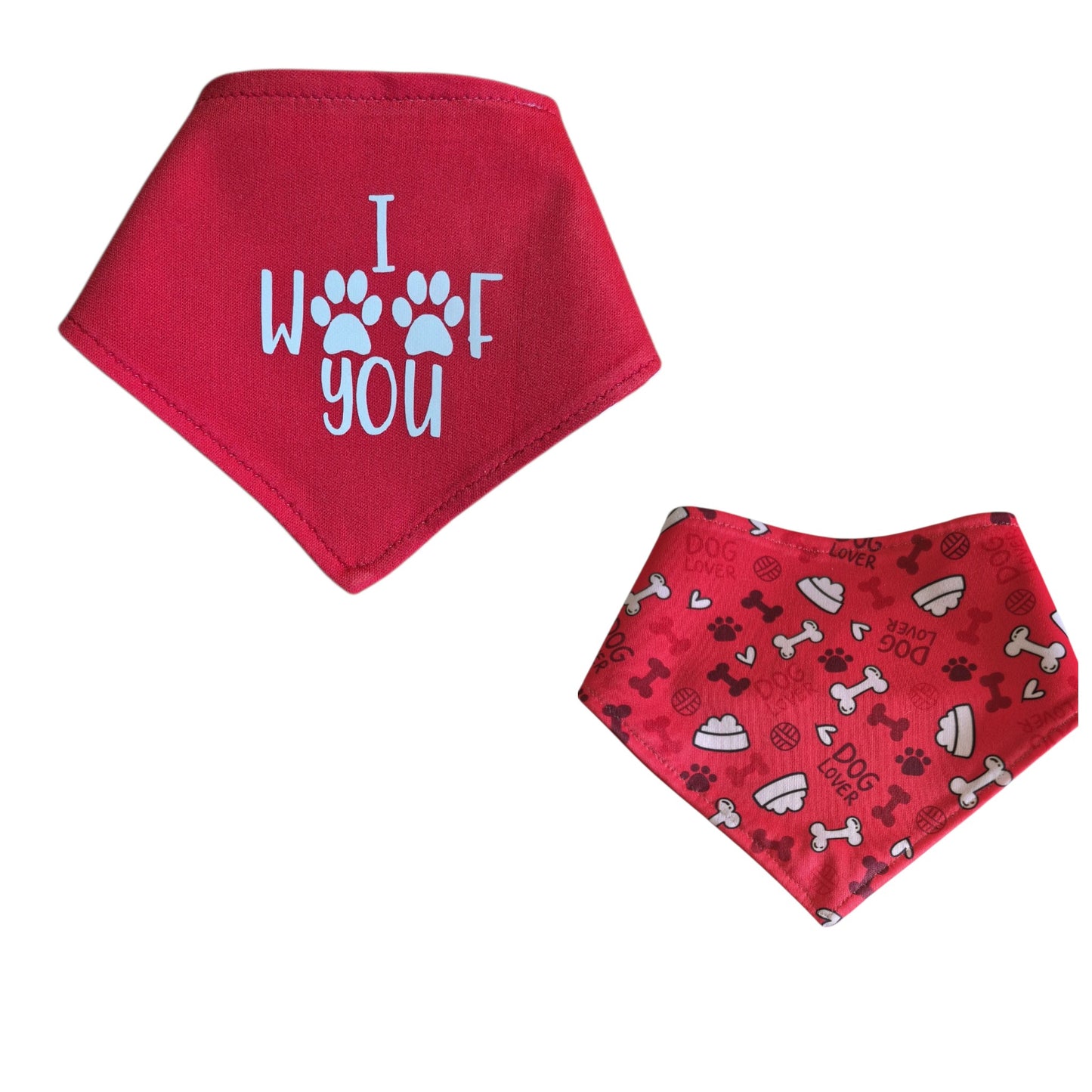 Dog Bandanas with Sayings - Snap-On & Reversible