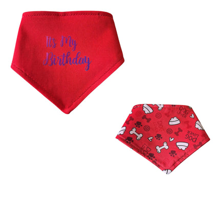 Dog Bandanas with Sayings - Snap-On & Reversible