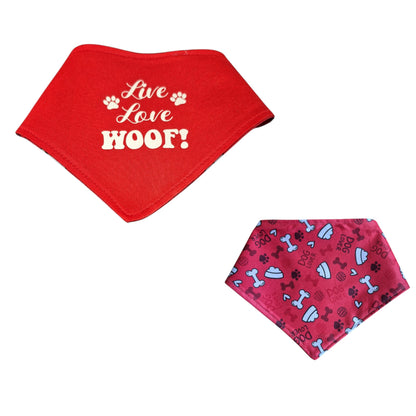 Dog Bandanas with Sayings - Snap-On & Reversible