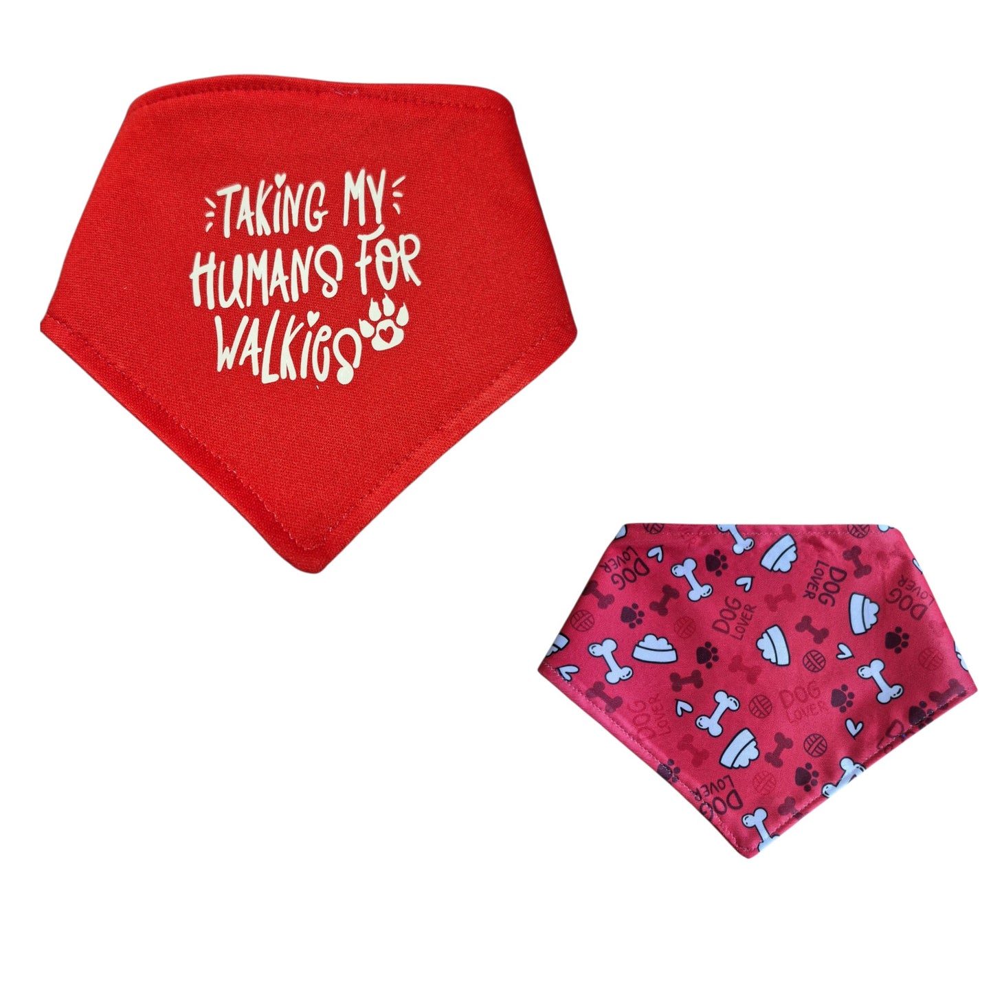 Dog Bandanas with Sayings - Snap-On & Reversible