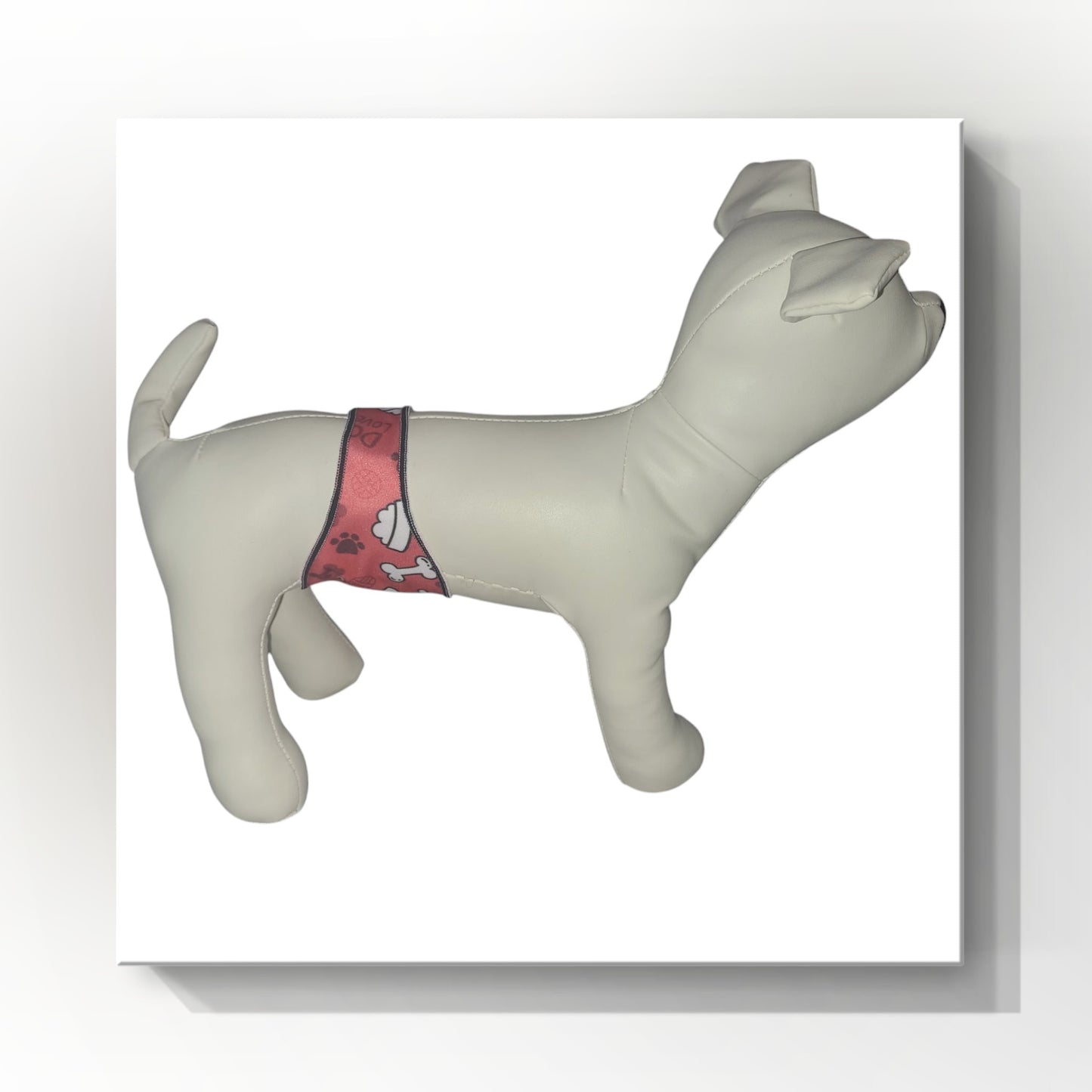 Male Dog Belly Band Wrap | Red Bone Print |Style 2