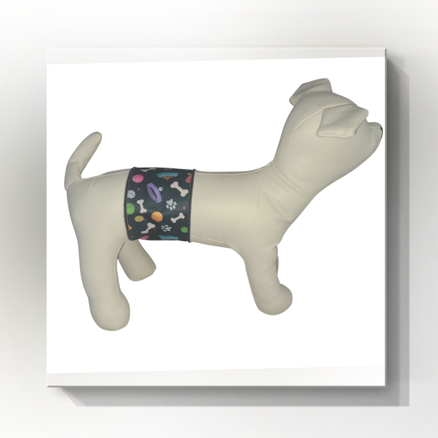 Male Dog Belly Band Wrap |Playful Dog Print |Style 1