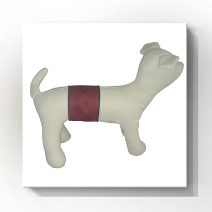 Male Dog Belly Band Wrap | Burgundy Print| Style 1