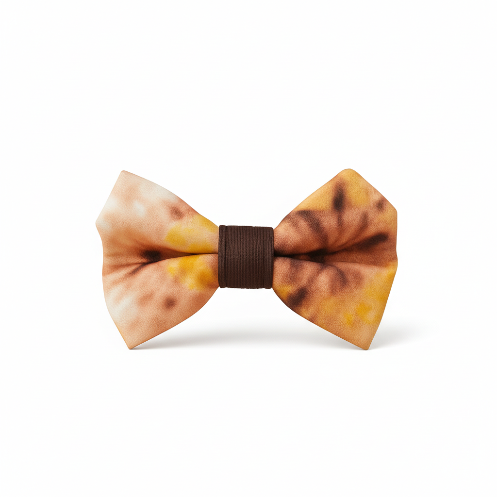 Watercolor bow tie on white background