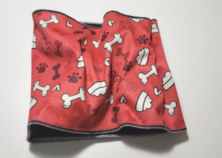 Male Dog Belly Band Wrap | Red Bones Print |Style 1