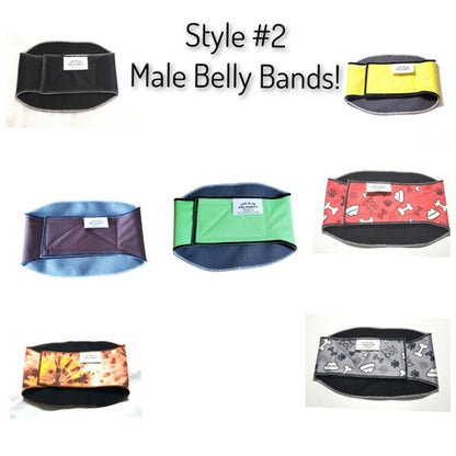 Male Dog Belly Band Wrap - Lemon Style #2